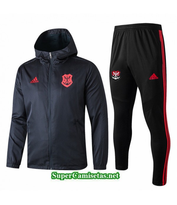 Tailandia Chaqueta Rompevientos Flamengo V006 Sombrero Azul Oscuro/negro 2019/20