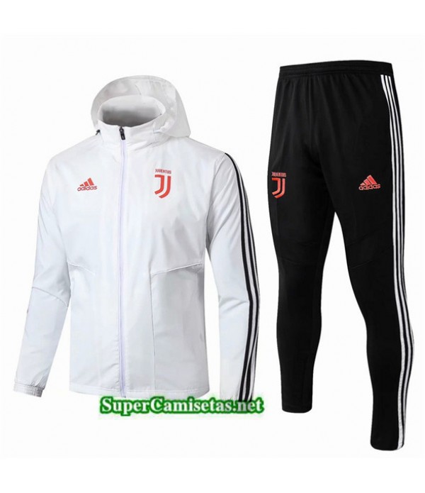 Tailandia Chaqueta Rompevientos Juventus V123 Sombrero Blanco/negro 2019/20