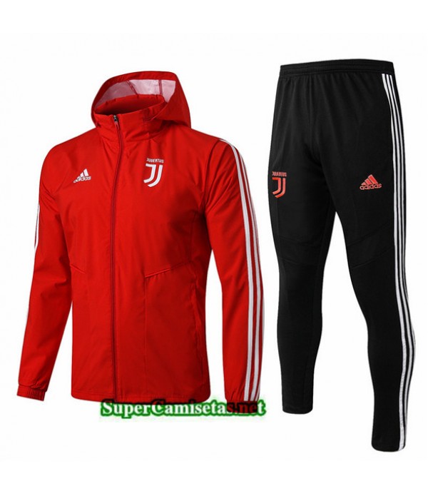 Tailandia Chaqueta Rompevientos Juventus V125 Sombrero Rojo/negro 2019/20