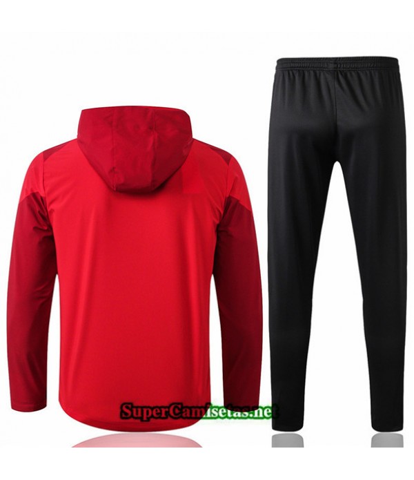 Tailandia Chaqueta Rompevientos Liverpool V090 Sombrero Rojo/negro 2019/20