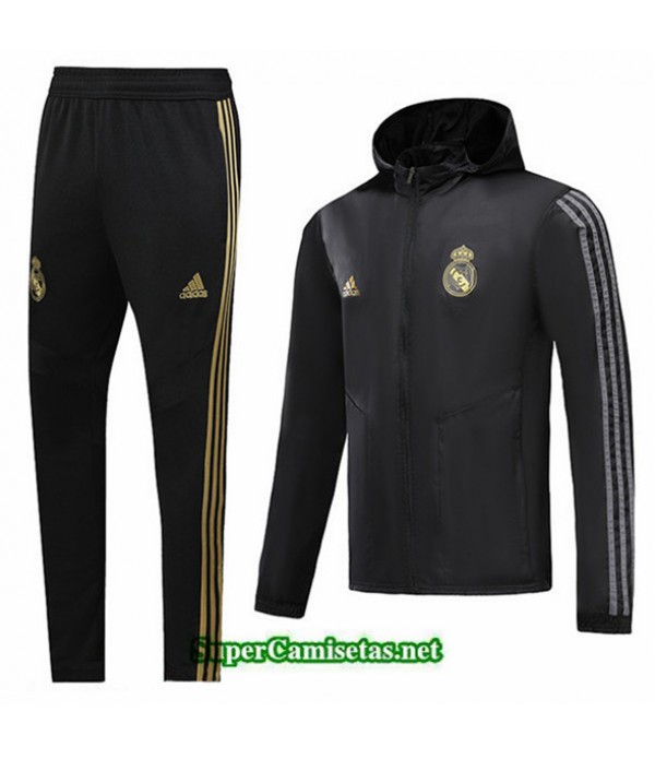 Tailandia Chaqueta Rompevientos Real Madrid V040 Sombrero Negro 2019/20