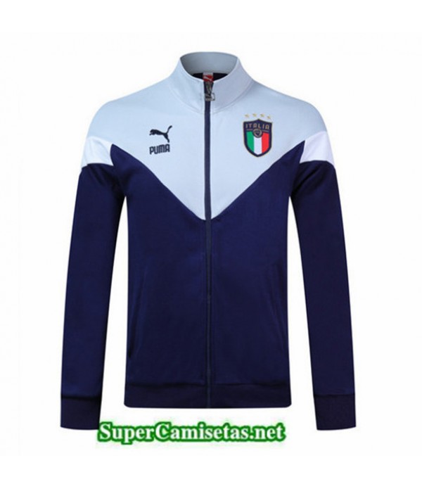 Tailandia Camiseta Italia Chaqueta Azul Oscuro/blanco 2019/20