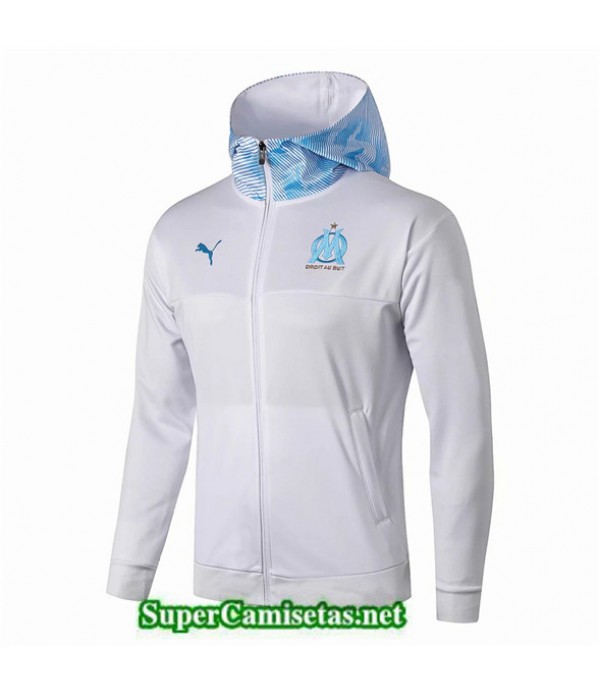 Tailandia Camiseta Marsella Chaqueta Blanco/azul Sombrero 2019/20