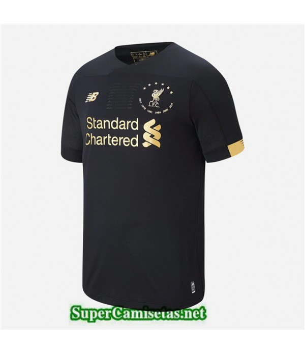 Tailandia Edición Conmemorativa 6 Estrellas Equipacion Camiseta Liverpool Negro/dorado 2019/20