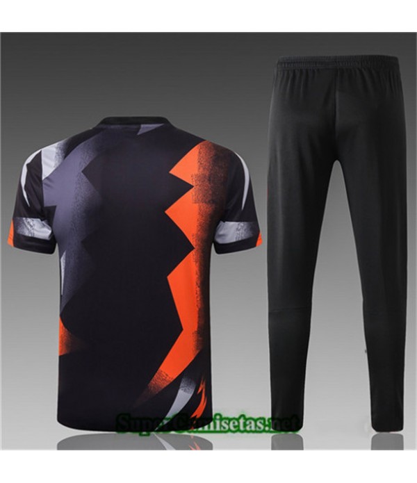 Tailandia Camiseta Kit De Entrenamiento Psg Negro/naranja 2019/20