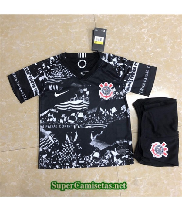 Tailandia Equipacion Camiseta Corinthian Niños Negro 2019/20