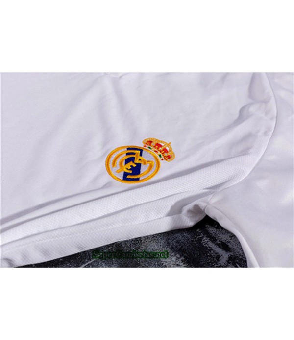 Tailandia Primera Camisetas Clasicas Real Madrid Hombre Manga Larga 2001 02