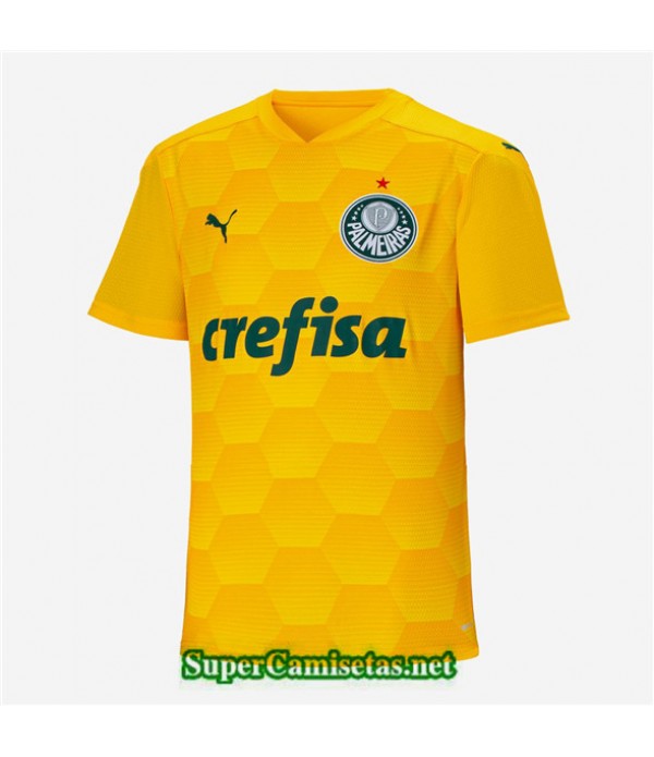 Tailandia Primera Equipacion Camiseta Palmeiras Portero Amarillo 2020/21