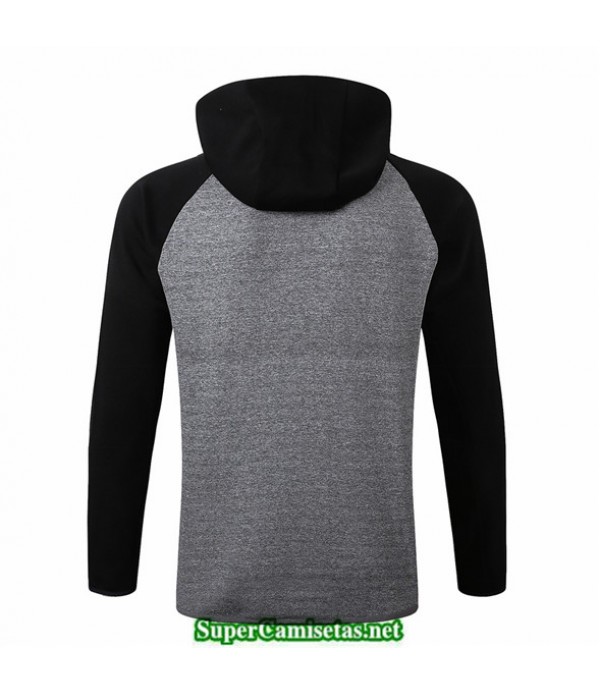 Tailandia Camiseta Espana Chaqueta Gris/negro Manga Tech Fleece 2020/21