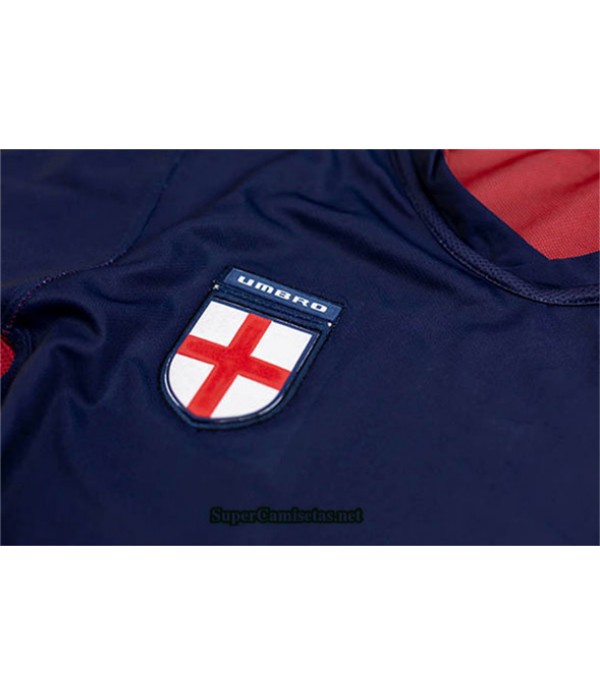 Tailandia Camisetas Clasicas Inglaterra Azul Marino Hombre 2002