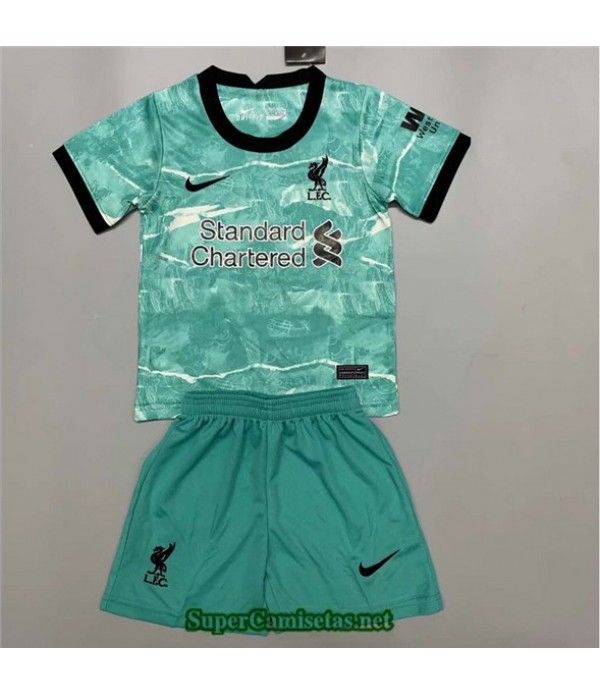 Tailandia Equipacion Camiseta Liverpool Niños Verde Portero 2020/21