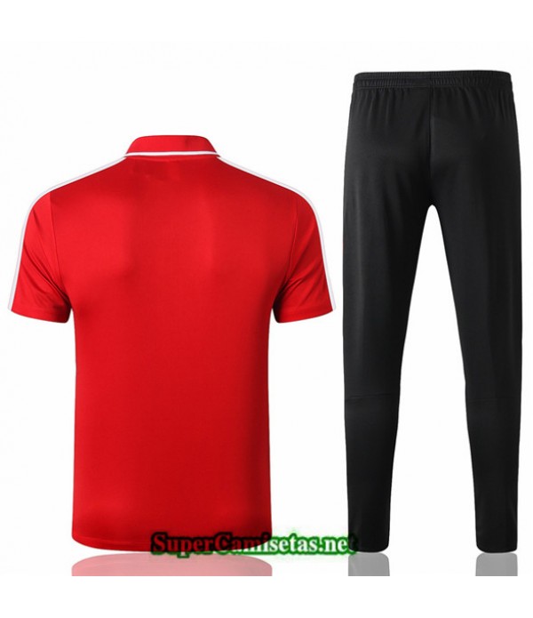 Tailandia Camiseta Kit De Entrenamiento Atletico Madrid Polo Rojo/blanco 2020/21