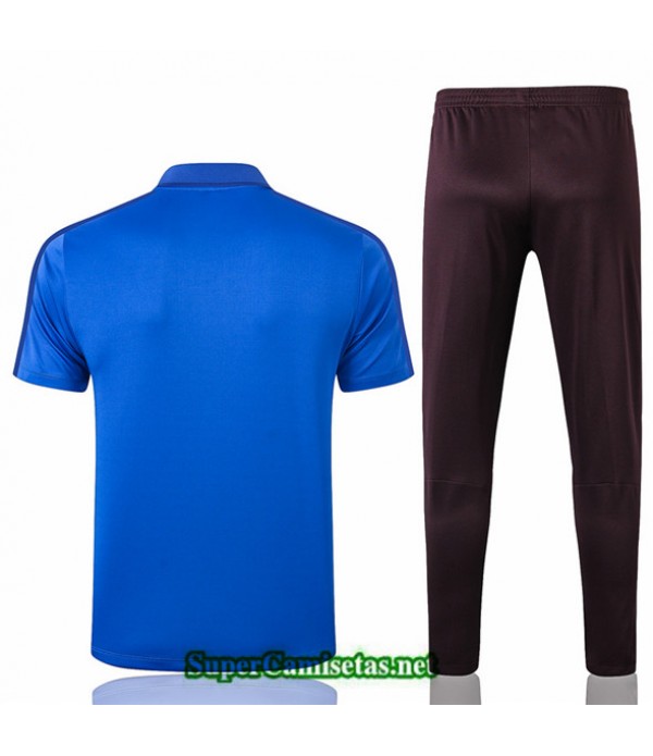 Tailandia Camiseta Kit De Entrenamiento Barcelona Polo Azul Oscuro/rojo 2020/21
