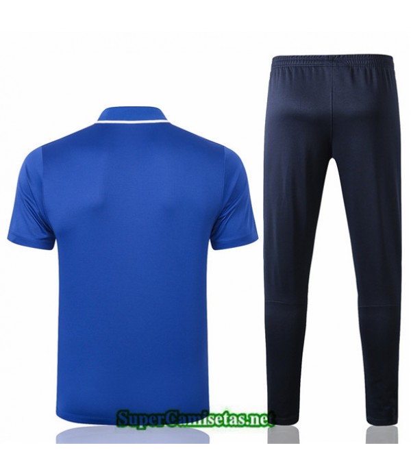 Tailandia Camiseta Kit De Entrenamiento Chelsea Polo Azul/blanco 2020/21