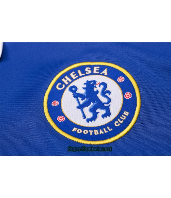 Tailandia Camiseta Kit De Entrenamiento Chelsea Polo Azul/blanco 2020/21