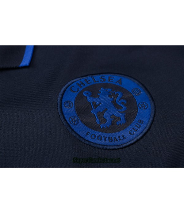 Tailandia Camiseta Kit De Entrenamiento Chelsea Polo Azul Oscuro/azul 2020/21
