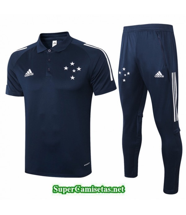 Tailandia Camiseta Kit De Entrenamiento Cruzeiro Polo Azul Oscuro 2020/21