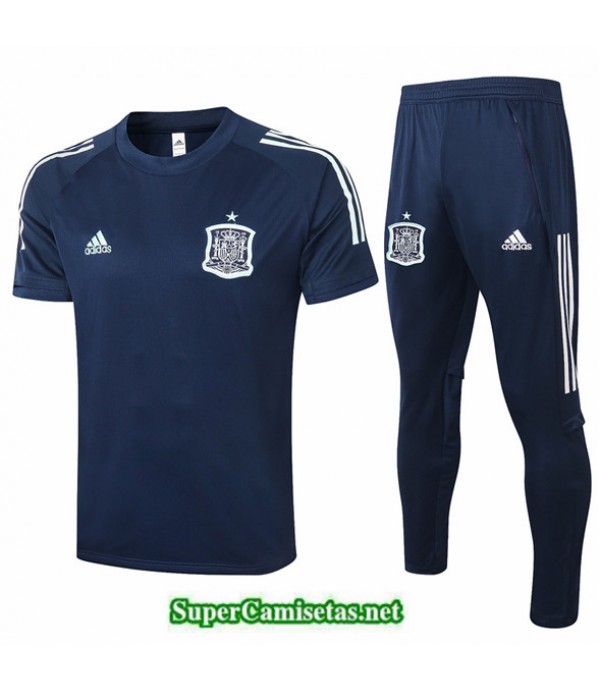 Tailandia Camiseta Kit De Entrenamiento Espana Azul Oscuro 2020/21