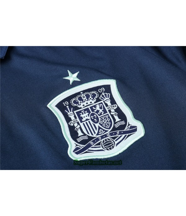 Tailandia Camiseta Kit De Entrenamiento Espana Polo Azul Oscuro 2020/21