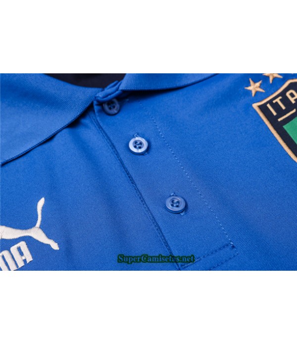 Tailandia Camiseta Kit De Entrenamiento Italia Polo Azul 2020/21