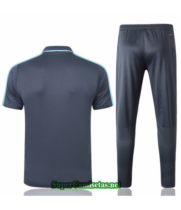 Tailandia Camiseta Kit De Entrenamiento Juventus Polo Gris/azul 2020/21