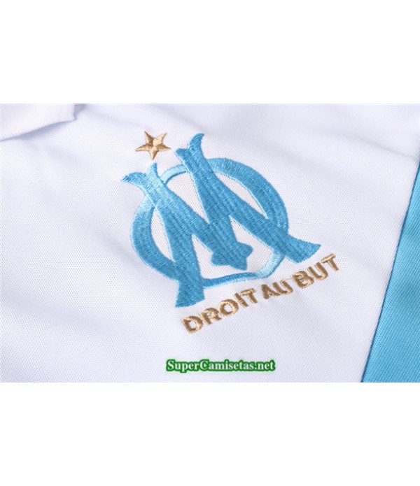 Tailandia Camiseta Kit De Entrenamiento Marsella Polo Azul/blanco 2020/21