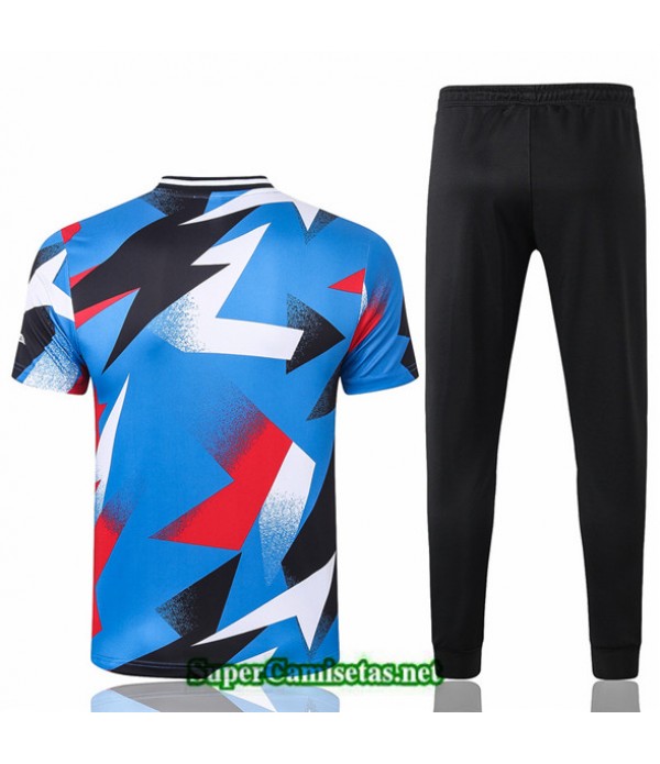 Tailandia Camiseta Kit De Entrenamiento Psg Jordan Azul Cuello Redondo 2020/21