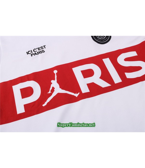 Tailandia Camiseta Kit De Entrenamiento Psg Jordan Blanco (rojo Pris Logo) 2020/21