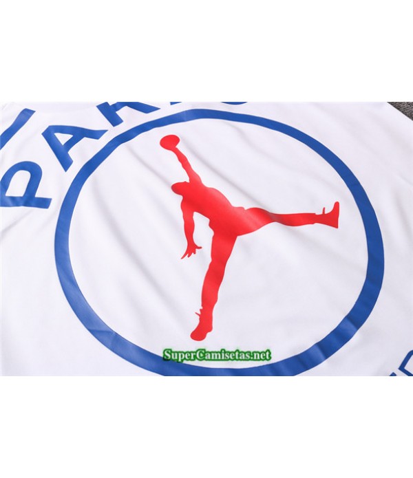Tailandia Camiseta Kit De Entrenamiento Psg Jordan Blanco Logo 2020/21
