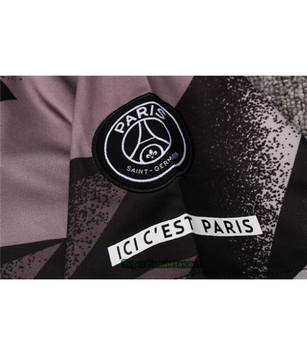 Tailandia Camiseta Kit De Entrenamiento Psg Jordan Negro/gris 2020/21