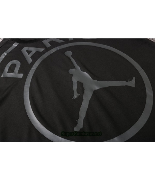 Tailandia Camiseta Kit De Entrenamiento Psg Jordan Negro Logo 2020/21