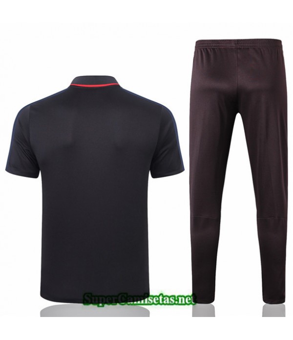 Tailandia Camiseta Kit De Entrenamiento Psg Polo Negro/gris 2020/21
