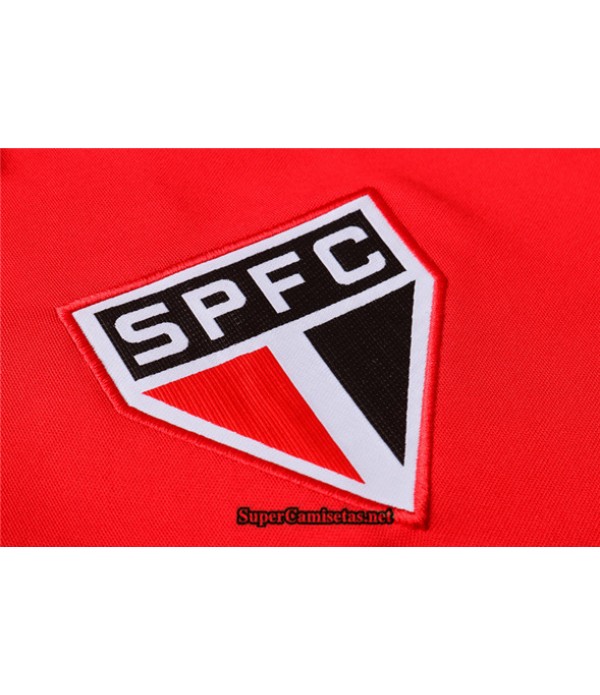 Tailandia Camiseta Kit De Entrenamiento São Paulo Polo Rojo 2020/21
