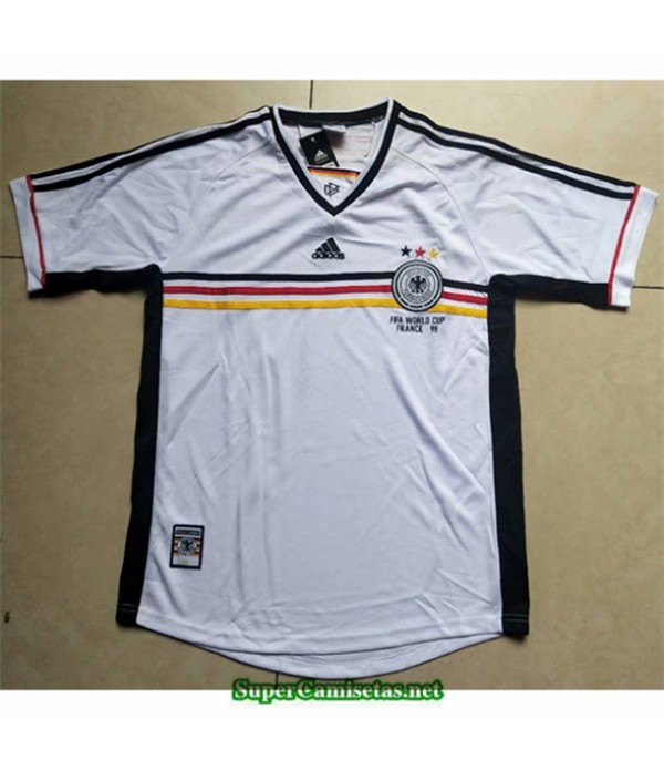 Tailandia Camisetas Clasicas Alemania Blanco Hombre 1998