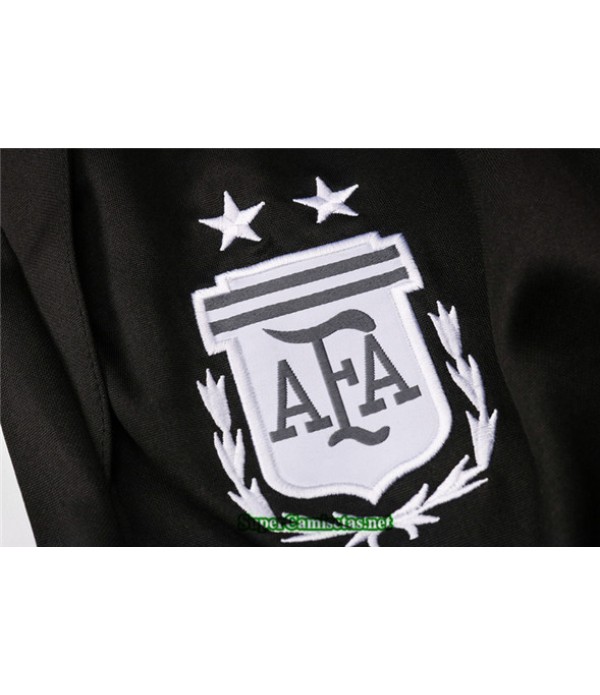 Tailandia Chaqueta Chandal Argentina Negro Cuello Bajo 2020/21