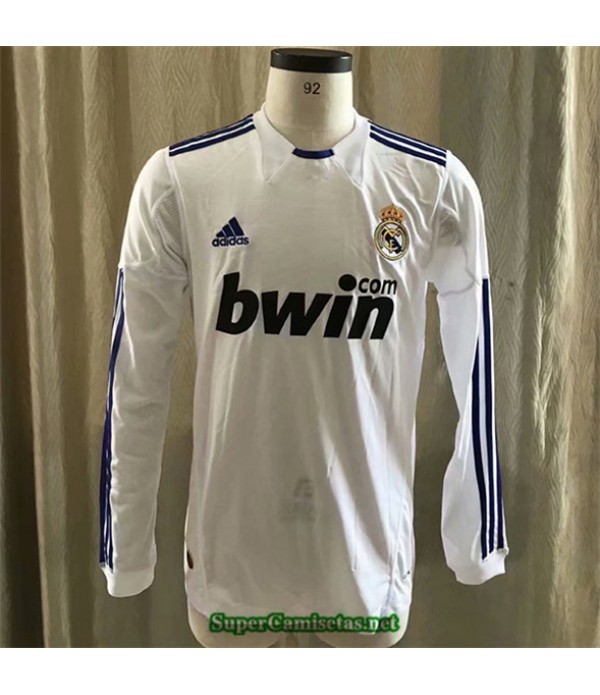 Tailandia Primera Camisetas Clasicas Real Madrid Hombre Manga Larga 2010 2011