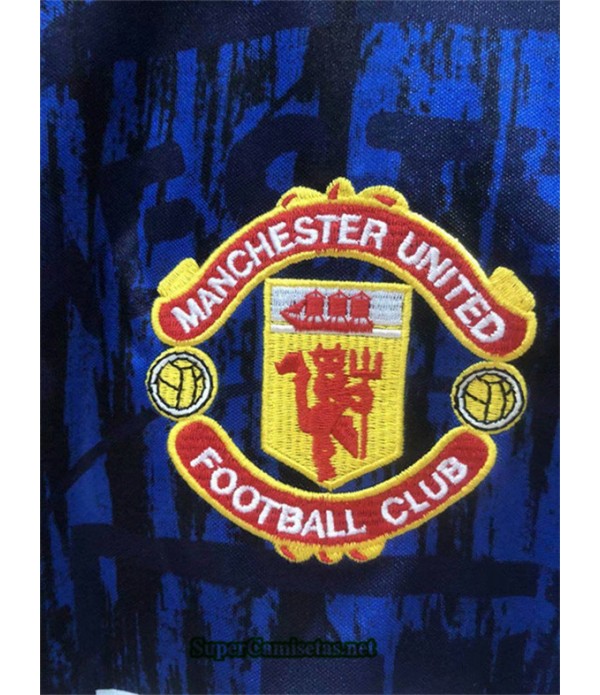 Tailandia Segunda Camisetas Clasicas Manchester United Hombre Manga Larga 1993