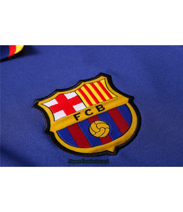 Tailandia Camiseta Kit De Entrenamiento Barcelona Polo Azul Marino 2020/21