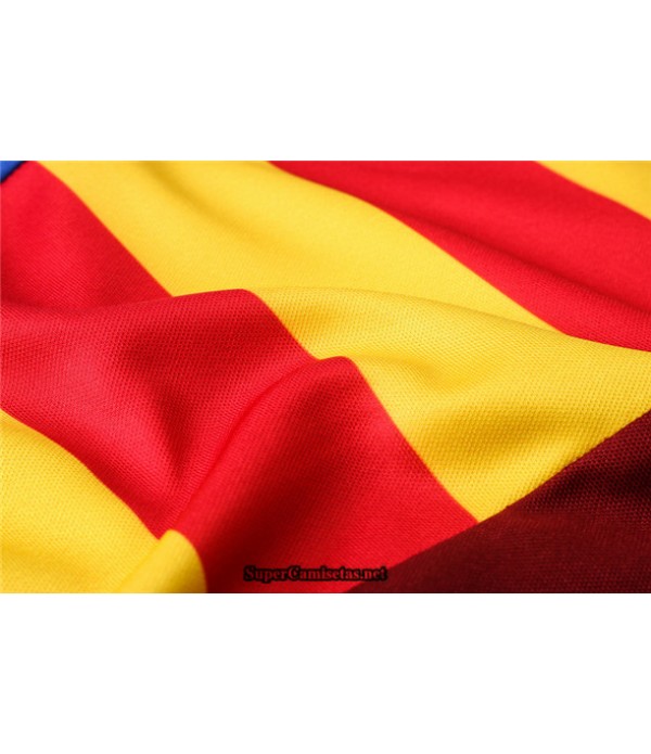 Tailandia Camiseta Kit De Entrenamiento Barcelona Polo Azul/rojo/amarillo 2020/21