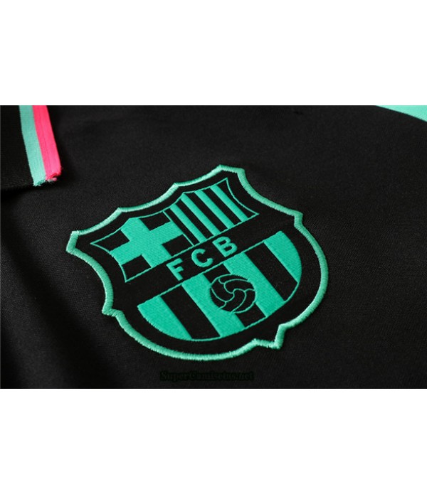 Tailandia Camiseta Kit De Entrenamiento Barcelona Polo Negro Bicolore 2020/21