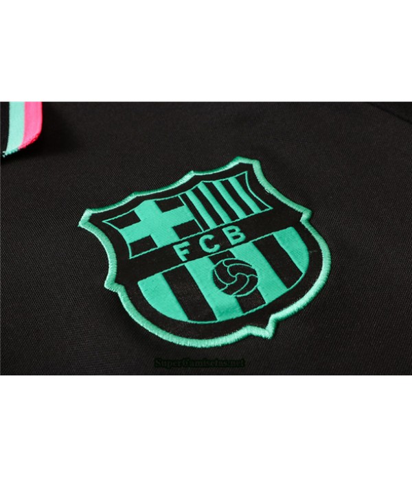Tailandia Camiseta Kit De Entrenamiento Barcelona Polo Negro/verde/rosa 2020/21