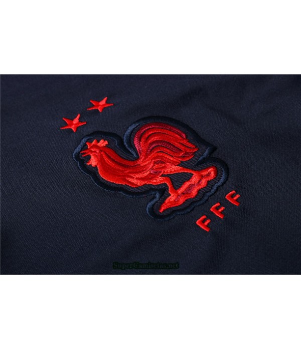 Tailandia Camiseta Kit De Entrenamiento Francia Polo Azul Marino 2020/21