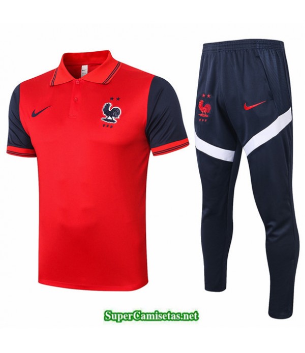 Tailandia Camiseta Kit De Entrenamiento Francia Polo Rojo 2020/21