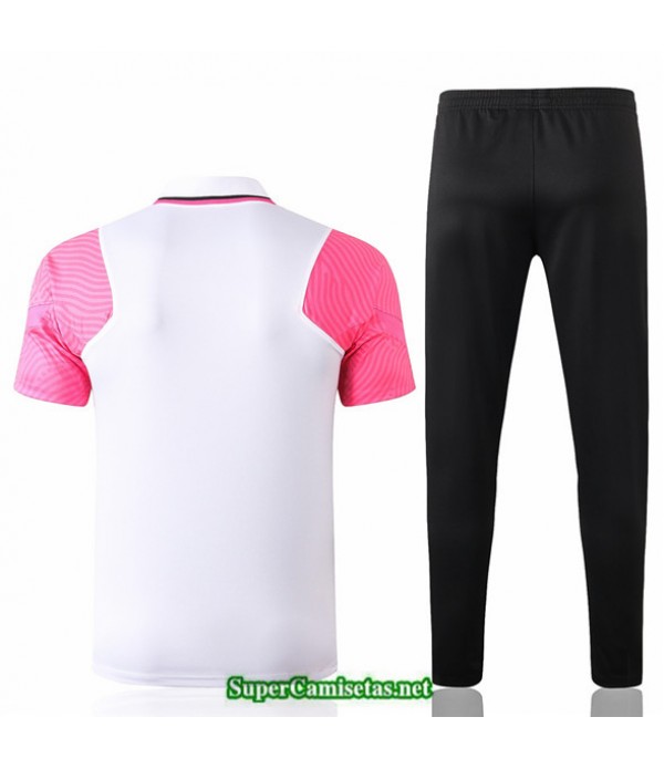 Tailandia Camiseta Kit De Entrenamiento Jordan Psg Polo Blanco/rosa 2020/21
