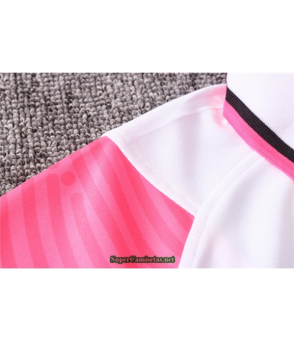 Tailandia Camiseta Kit De Entrenamiento Jordan Psg Polo Blanco/rosa 2020/21