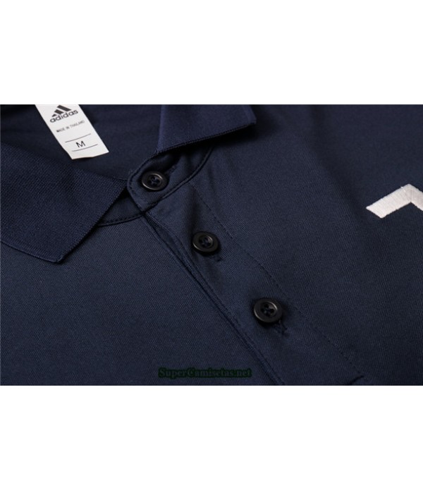 Tailandia Camiseta Kit De Entrenamiento Juventus Polo Azul Oscuro 2020/21