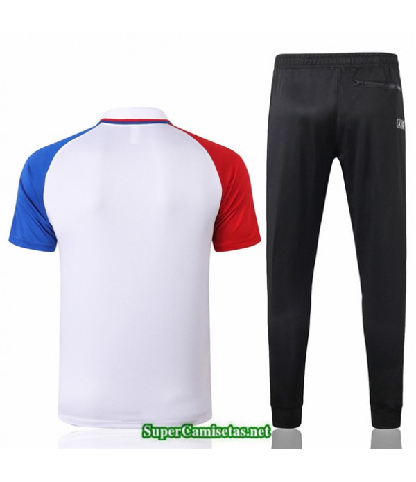 Tailandia Camiseta Kit De Entrenamiento Psg Jordan Polo Blanco Manche Rojo/azul 2020/21