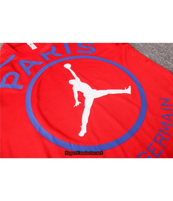 Tailandia Camiseta Kit De Entrenamiento Psg Jordan Rojo 2020/21