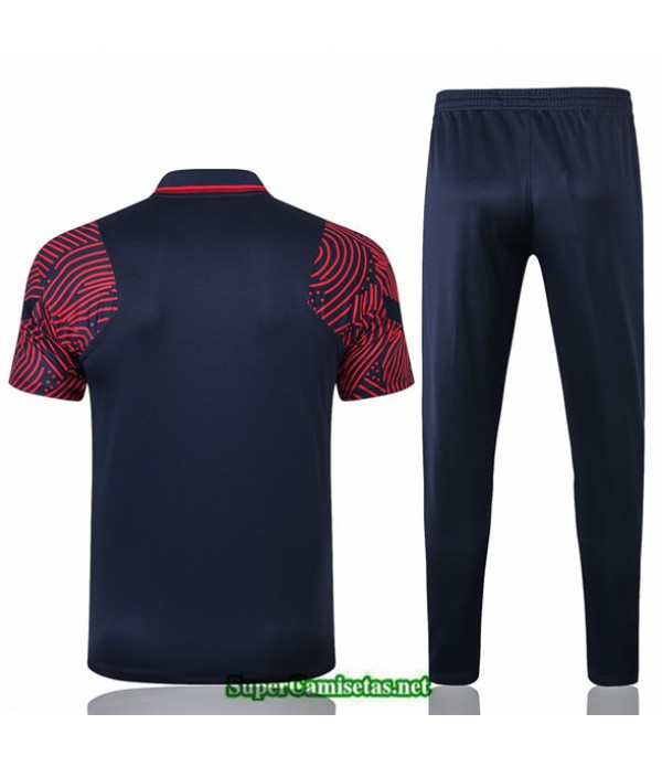 Tailandia Camiseta Kit De Entrenamiento Psg Polo Azul Marino/rojo 2020/21