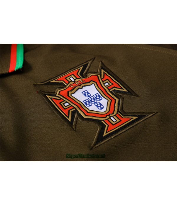 Tailandia Camiseta Kit De Entrenamiento Portugal Polo Negro 2020/21